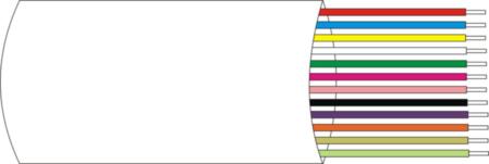 Normales Mantelkabel, 12 x 0,22. 100 Meter rollen