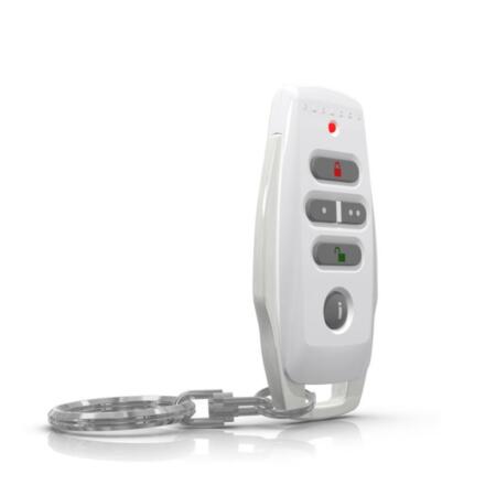 Zweiwege-Funkfernbedienung. 6 Tasten, wasserdicht. 868 MHz Frequenz. Weiße Farbe