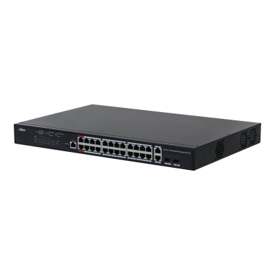 Dahua 26 Gigabit-Port Switch mit 24 PoE