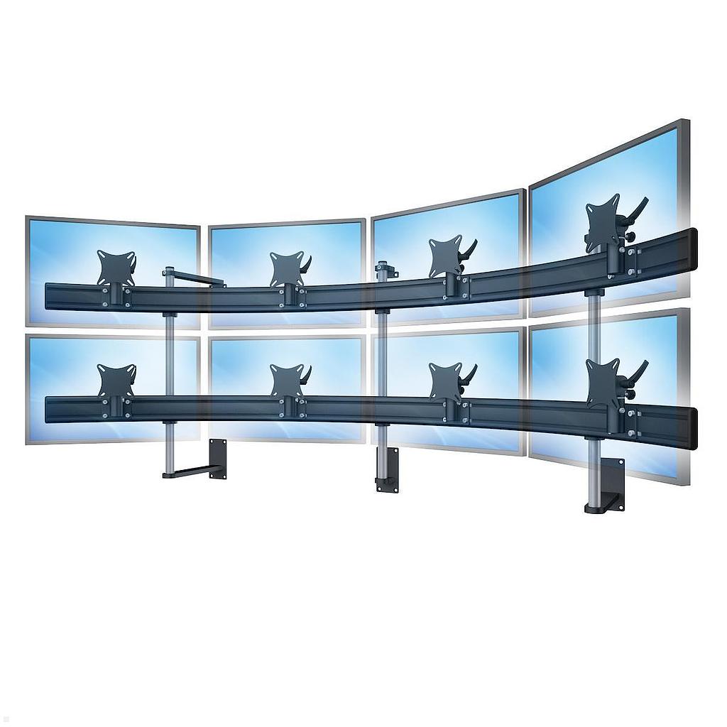 MonLines MWH228B Para 4+4 Monitor Wandhalter bis 32 Zoll, schwarz
