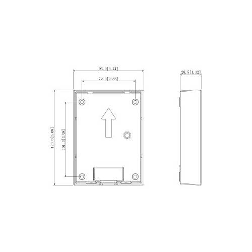 GOLIATH Hybrid IP & 2-Draht Video Türsprechanlage | Aufputzgehäuse für AV-VTA02-1V2 | Aluminium
