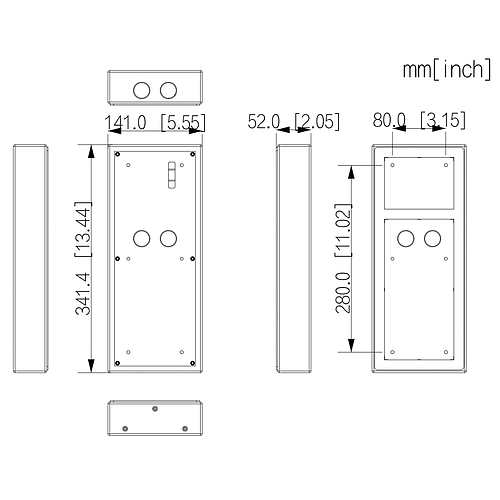 GOLIATH IP & 2-Draht Video Türsprechanlage | 3-Fach Aufputzgehäuse | Aluminium | Anthrazit